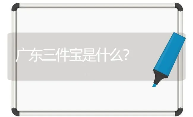 广东三件宝是什么？ | 动物养殖问答