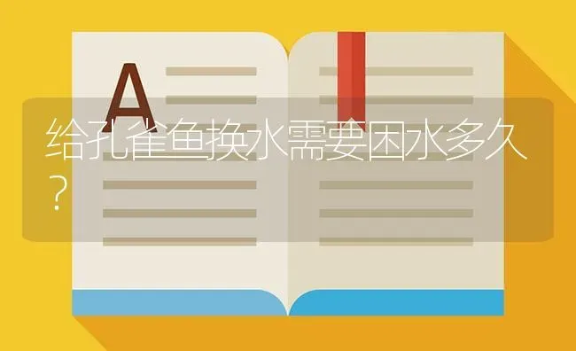 给孔雀鱼换水需要困水多久？ | 鱼类宠物饲养