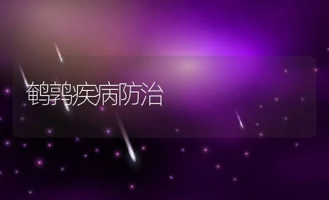 鹌鹑疾病防治 | 动物养殖学堂