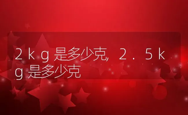 2kg是多少克,2.5kg是多少克 | 宠物百科知识