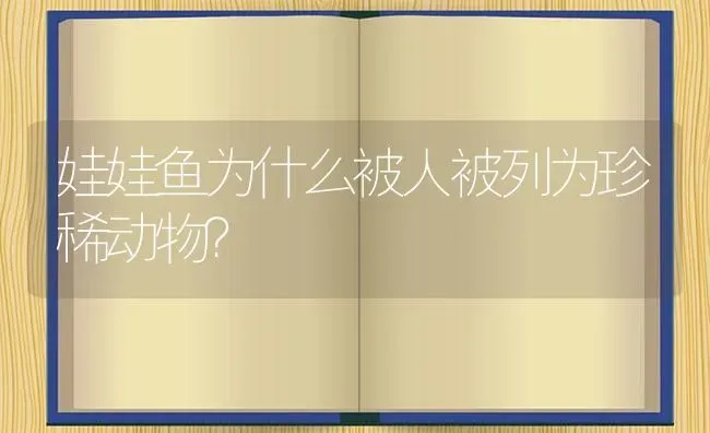 娃娃鱼为什么被人被列为珍稀动物？ | 鱼类宠物饲养