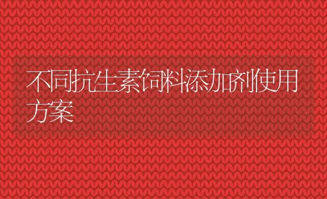 不同抗生素饲料添加剂使用方案 | 动物养殖学堂