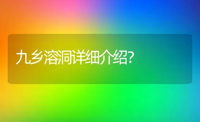 九乡溶洞详细介绍？ | 鱼类宠物饲养