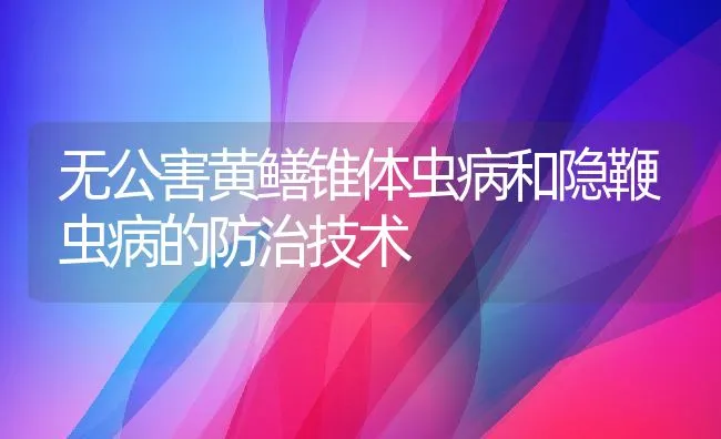 无公害黄鳝锥体虫病和隐鞭虫病的防治技术 | 水产养殖知识