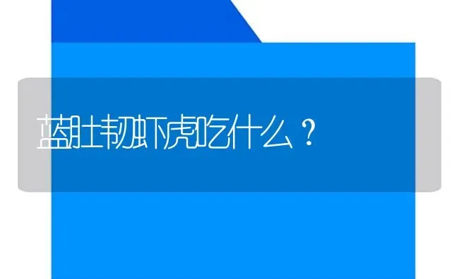 蓝肚韧虾虎吃什么？ | 鱼类宠物饲养