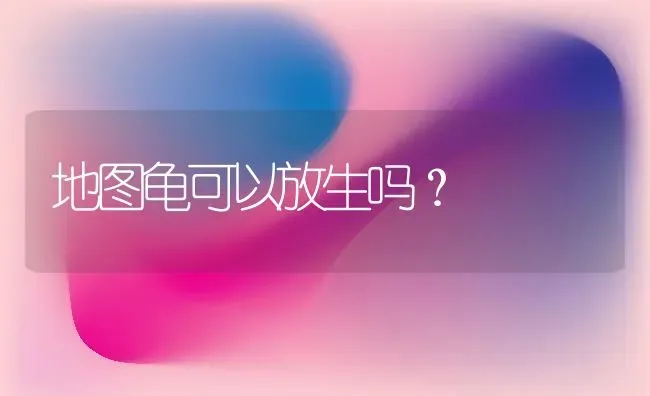 地图龟可以放生吗？ | 动物养殖问答