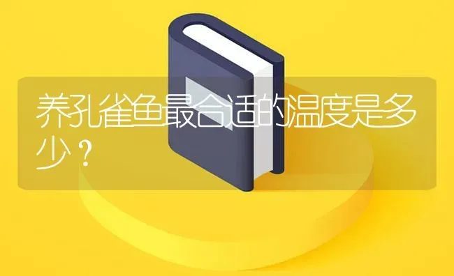 养孔雀鱼最合适的温度是多少？ | 鱼类宠物饲养