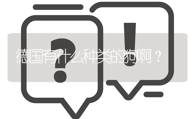 德国有什么种类的狗啊？ | 动物养殖问答