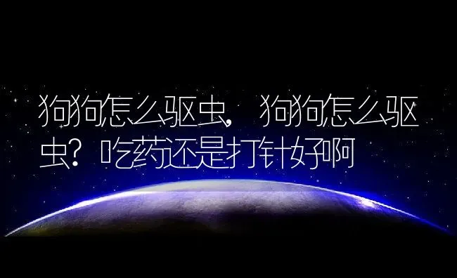 狗狗怎么驱虫,狗狗怎么驱虫?吃药还是打针好啊 | 宠物百科知识