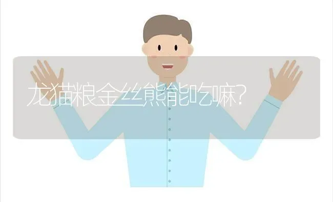 龙猫粮金丝熊能吃嘛？ | 动物养殖问答