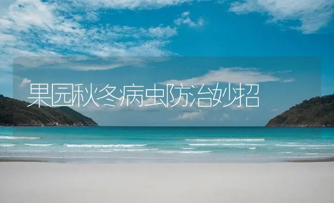 果园秋冬病虫防治妙招 | 海水养殖技术