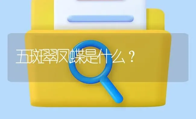 五斑翠凤蝶是什么？ | 鱼类宠物饲养