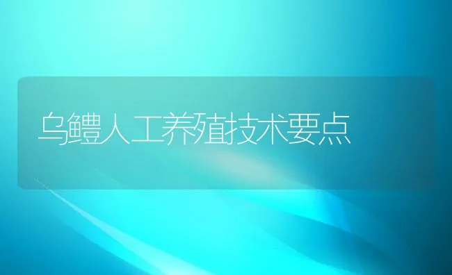 乌鳢人工养殖技术要点 | 动物养殖饲料