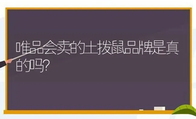 唯品会卖的土拨鼠品牌是真的吗？ | 动物养殖问答