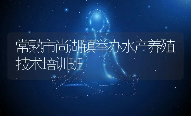 常熟市尚湖镇举办水产养殖技术培训班 | 动物养殖饲料