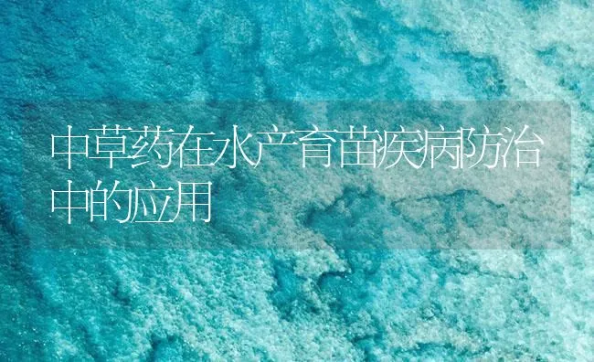 中草药在水产育苗疾病防治中的应用 | 海水养殖技术