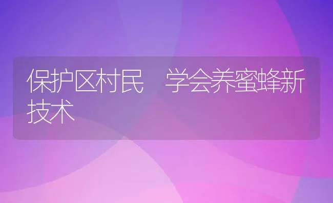 保护区村民 学会养蜜蜂新技术 | 水产养殖知识