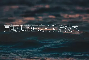 真鲷弧菌疸病的防治技术