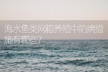 海水鱼类网箱养殖中防病措施有哪些？