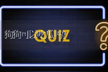 狗狗可以吃瓜吗？