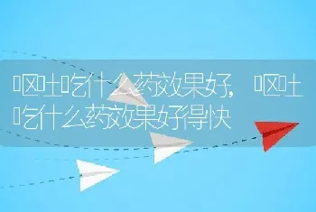 呕吐吃什么药效果好，呕吐吃什么药效果好得快