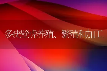 多疣壁虎养殖、繁殖和加工