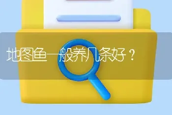 地图鱼一般养几条好？