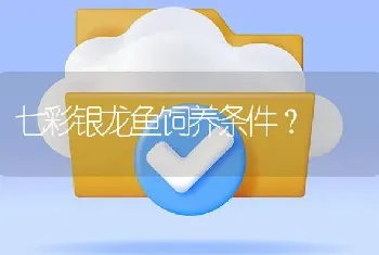 七彩银龙鱼饲养条件？