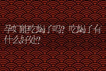 孕妇能吃蝎子吗？吃蝎子有什么好处？