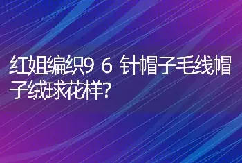 红姐编织96针帽子毛线帽子绒球花样？