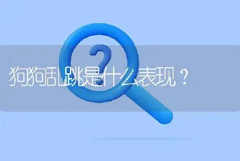 狗狗乱跳是什么表现？