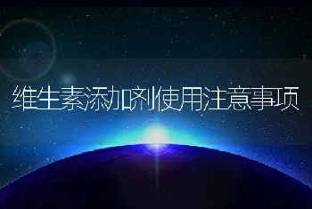 维生素添加剂使用注意事项