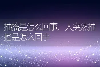 抽搐是怎么回事，人突然抽搐是怎么回事