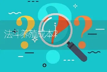 法斗养殖成本？