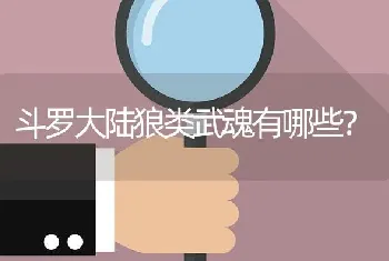 斗罗大陆狼类武魂有哪些？