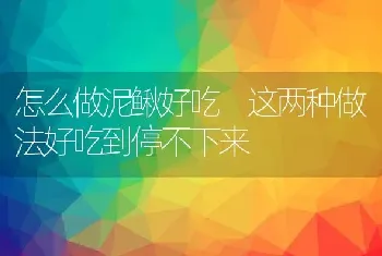 怎么做泥鳅好吃 这两种做法好吃到停不下来