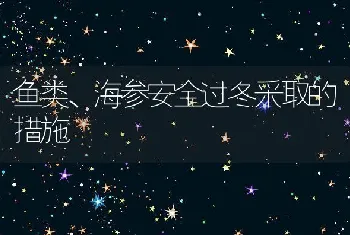 鱼类、海参安全过冬采取的措施