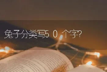 兔子分类写50个字？