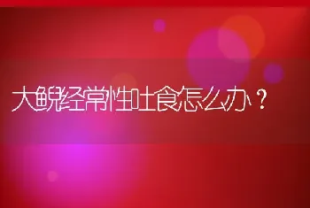 大鲵经常性吐食怎么办？