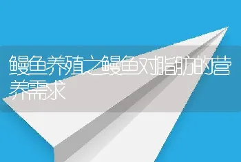 鳗鱼养殖之鳗鱼对脂肪的营养需求