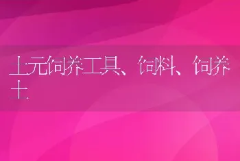 土元饲养工具、饲料、饲养土