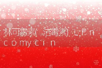 林可霉素(洁霉素)Lincomycin