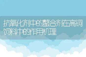 抗氧化剂中的螯合剂在高铜饲料中的作用机理