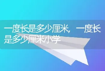 一度长是多少厘米，一度长是多少厘米小学