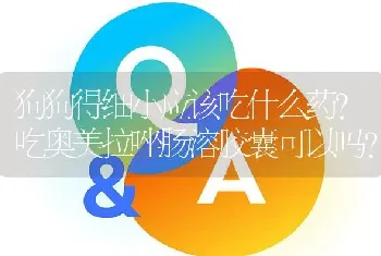 狗狗得细小应该吃什么药？吃奥美拉唑肠溶胶囊可以吗？