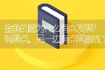 金鱼的腮为什么有点发黑？有黑点，另一边有点黑直线？