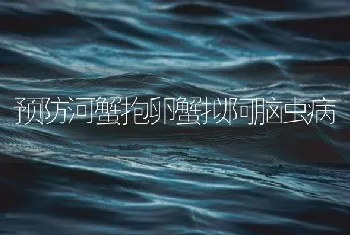 预防河蟹抱卵蟹拟阿脑虫病