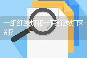 一组红绿灯和一套红绿灯区别？