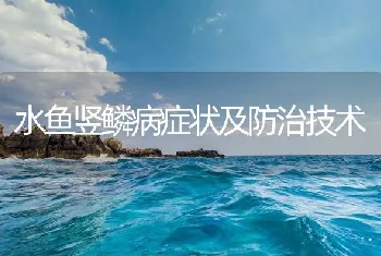 水鱼竖鳞病症状及防治技术