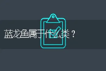 蓝龙鱼属于什么类？